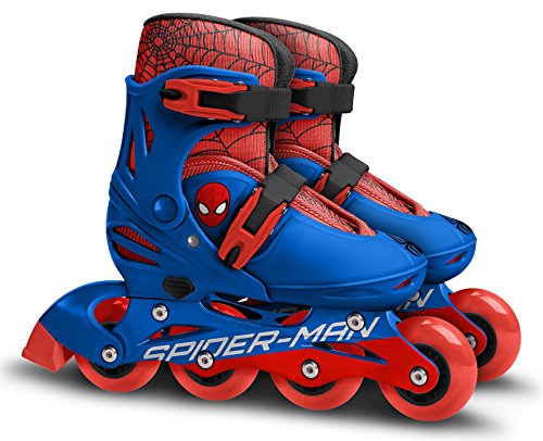 Stamp Sm250302 Spiderman Patines en línea Ajustables Tamaño 30 – 33, Boys, Azul, 30-33