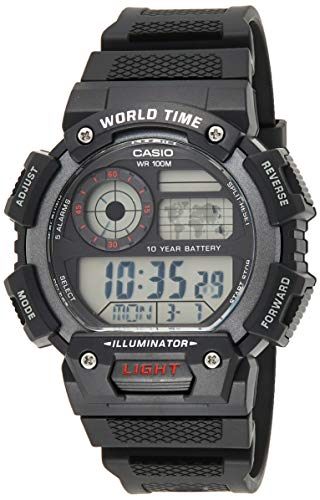 Casio Reloj Digital para Hombre de Cuarzo con Correa en Resina AE-1400WH-1AVEF