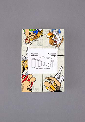 Clairefontaine 812930C Astérix Comics - Lote de 4 tarros magnéticos (14 x 6 x 6 cm, 11 x 6 x 6 cm, 8 x 6 x 6 cm)