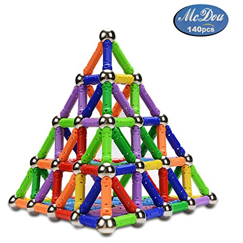 McDou Palos magnéticos, Palos magnéticos y Bolas Set 140PCS, Palos de construcción magnéticos, Juguetes magnéticos de construcción, Juguetes magnéticos Palos Juguetes educativos para niños McDou Palos magnéticos, Palos magnéticos y Bolas Set 140PCS, Palos de construcción magnéticos, Juguetes magnéticos de construcción, Juguetes magnéticos Palos Juguetes educativos para niños