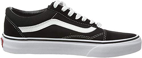 Vans Old Skool, Zapatillas Unisex Adulto, Negro (Black/White), 38.5 Vans Old Skool, Zapatillas Unisex Adulto, Negro (Black/White), 38.5