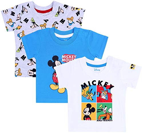 3X Camiseta Mickey Mouse y Amigos Disney 3-6 m 68 cm 3X Camiseta Mickey Mouse y Amigos Disney 3-6 m 68 cm