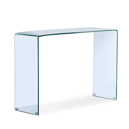 Adec - Glass, Recibidor de Cristal, Mueble Entrada Consola, Medidas: 110 cm (Ancho) x 75 cm (Altura) x 35 cm (Fondo)