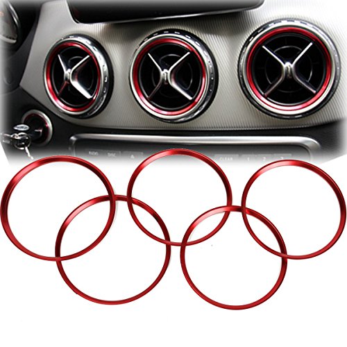 Alamor Anillo Decorativo 5Pcs Air Outlet para Mercedes Benz A Clase A180 A200 A250 W176 Alamor Anillo Decorativo 5Pcs Air Outlet para Mercedes Benz A Clase A180 A200 A250 W176