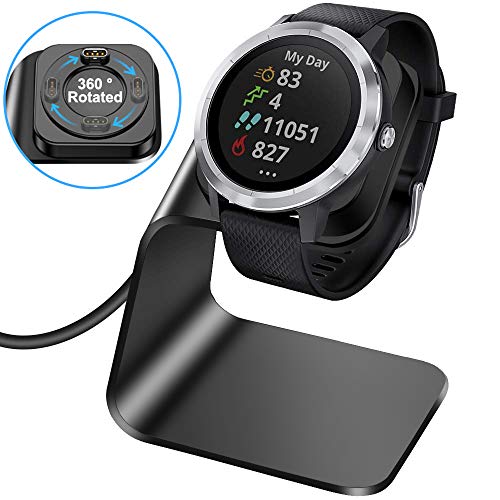 CAVN Cargador Compatible con Garmin Vivoactive 3 / Vivoactive 4s, 4.2 pies USB Sync Data Charger Cargador de repuesto Soporte de carga Cargador de carga Base de carga