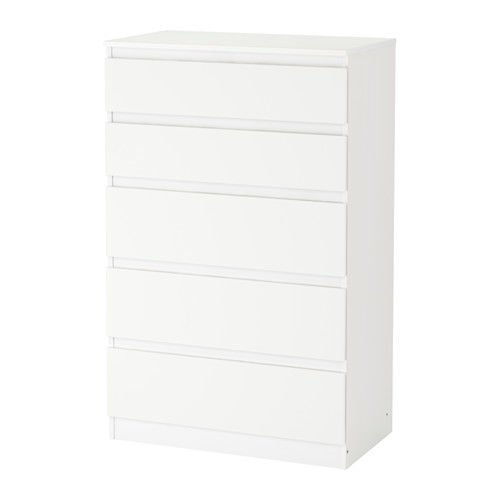 Cómoda de 5 cajones KULLEN de IKEA, para el dormitorio, en color blanco Cómoda de 5 cajones KULLEN de IKEA, para el dormitorio, en color blanco