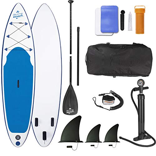 EASYmaxx Tabla de Padel de pie 320 cm My Private Beach de Primera Calidad | Incluye Bolsa de Transporte, Juego de reparación y Bomba de Doble Golpe, con una práctica asa de Transporte EASYmaxx Tabla de Padel de pie 320 cm My Private Beach de Primera Calidad | Incluye Bolsa de Transporte, Juego de reparación y Bomba de Doble Golpe, con una práctica asa de Transporte