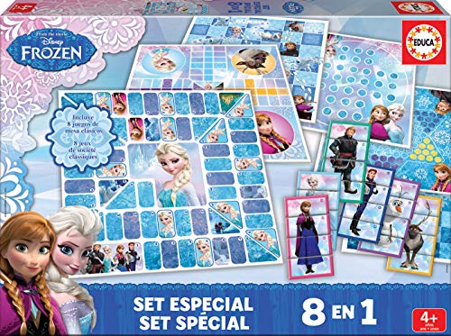 Educa Borrás Frozen - Set Especial 8 en 1, Juego de Mesa 16386