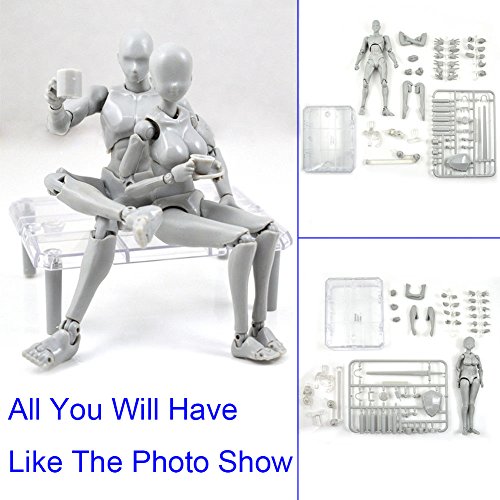 Espeedy Modelo de Figura de acción,2.0 Action Figure Model para SHF Body Kun Doll PVC Body-Chan DX Set-con los apoyos:Mano,Pies,Espada,Taza,Helado,ect. Este es un Modelo de acción Muy chulo