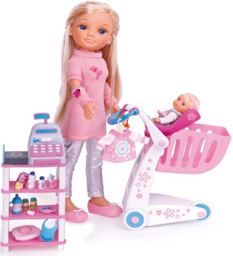 Famosa Nancy - De Compras con su hermanita, Dos muñecas y accessorios Famosa Nancy - De Compras con su hermanita, Dos muñecas y accessorios