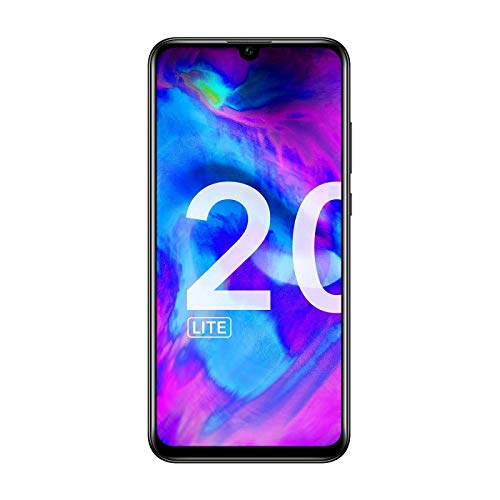 Honor 20 Lite - Smartphone de 6.21" (RAM de 4 GB, Memoria de 128 GB, Dual SIM, Cámara Frontal de 32 MP, Triple Cámara Trasera 24+8+2MP, Android), Color Negro [Versión Española]