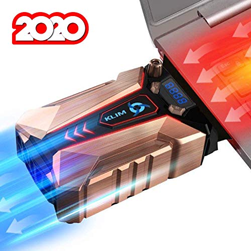 KLIM™ Cool + Base de Refrigeración para Portátil en Metal - La Más Potente - USB con Aspiradora de Aire para Enfriamiento Inmediato - Base Refrigeradora para el Recalentamiento [Nueva Versión 2020 ]