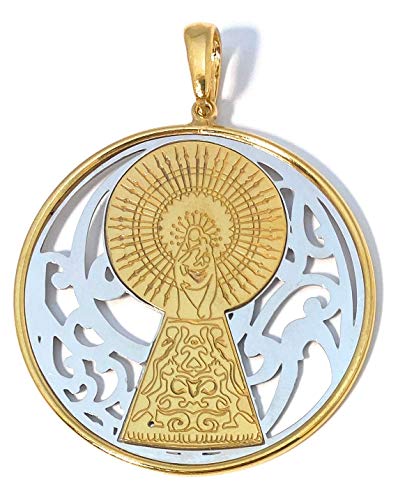 Medalla Virgen del Pilar en Plata de Ley Cubierta de Oro de 18kt®