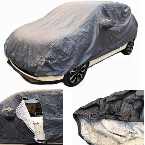 para Volkswagen Touran 2.0 TDI 150 CV DSG Business BMT Cubiertas para Coches Impermeables con Forro TAMAÑO L 482X196X120CM Funda para Coches ARAÑAZOS Toalla con Zip Laterales Universal