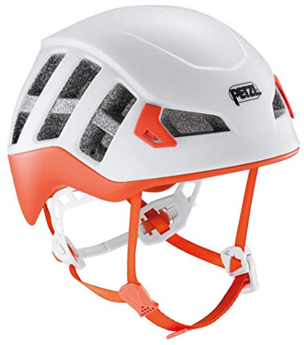 PETZL Unisex - Casco Meteor Adulto, Color Rojo y Naranja, tamaño Talla Media/Grande