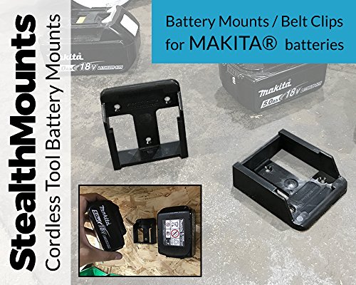 StealthMounts - Soporte de batería para Makita 18v LXT Li-Ion inalámbrico (5 unidades)