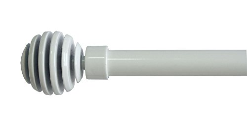 Trim&Tram Soho - Juego de Barra y Soporte Extensible, Color Blanco, Blanco, 110 à 210 cm Trim&Tram Soho - Juego de Barra y Soporte Extensible, Color Blanco, Blanco, 110 à 210 cm