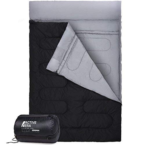 Active Era Saco de Dormir Doble. Se Convierte en 2 Sacos Individuales. Extragrande 220 x 150 cm. para Todas Las Estaciones, para Camping, Excursiones y Actividades al Aire Libre Active Era Saco de Dormir Doble. Se Convierte en 2 Sacos Individuales. Extragrande 220 x 150 cm. para Todas Las Estaciones, para Camping, Excursiones y Actividades al Aire Libre