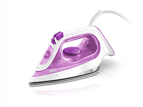 Braun SI3030.PU Plancha ropa vapor Texstyle, 2300W, suela bidireccional 3D SuperCeramic, 140 g/min, déposito de 270 ml, frambuesa Braun SI3030.PU Plancha ropa vapor Texstyle, 2300W, suela bidireccional 3D SuperCeramic, 140 g/min, déposito de 270 ml, frambuesa