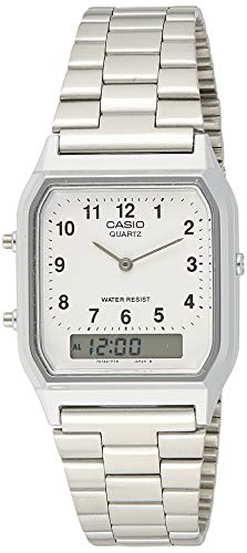 Casio Collection AQ-230A-7BMQYES, Reloj Analógico-Digital para Hombre, Blanco Casio Collection AQ-230A-7BMQYES, Reloj Analógico-Digital para Hombre, Blanco