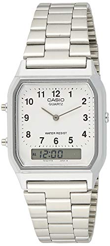 Casio Collection AQ-230A-7BMQYES, Reloj Analógico-Digital para Hombre, Blanco