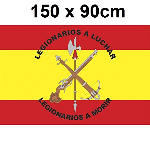 Gran Bandera de Legion de España150 x 90 cm Satén Durabol