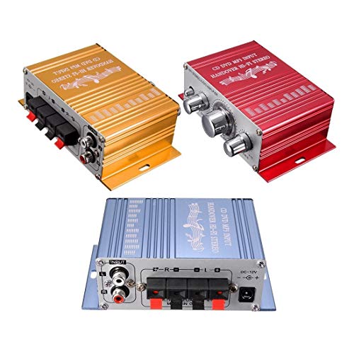 Ndier 1 Paquete Mini Amplificador Super Bass Hallo fi Stereo Audio Amplificador Booster para Auto Moto Start con DC 12 V Alimentación, zufälliger Color Auto Accesorios Ndier 1 Paquete Mini Amplificador Super Bass Hallo fi Stereo Audio Amplificador Booster para Auto Moto Start con DC 12 V Alimentación, zufälliger Color Auto Accesorios