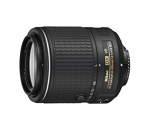 Nikon AF-S DX 55 – 200 mm f/4 – 5.6 G ED VR II Objetivo, Negro [Nital Card: 4 años de garantía]