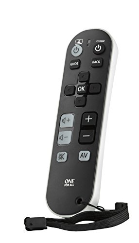 One For All URC6810 - Mando a Distancia Universal Zapper TV - Control Remoto Universal para 3 aparatos (TV, TDT, Audio) – Funciona con Todas Las Marcas – Negro