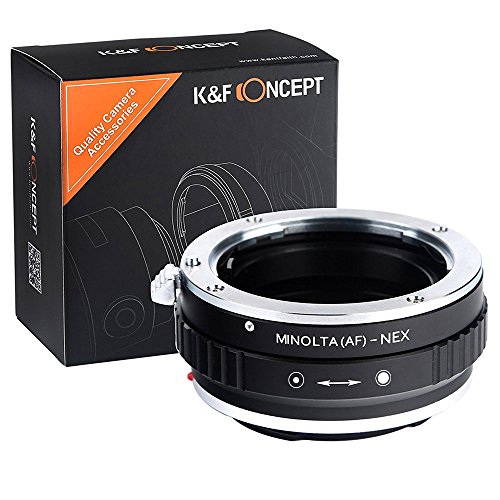 K&F Concept Minolta(AF)-NEX Adaptador Cámara Adaptador de Lente Adaptador para Objetivo para Montar la Lente Minolta(AF) al Cuerpo de la Cámara Sony NEX