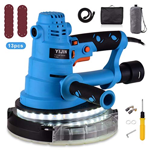 Lijadora de Pared 750W, Base de lijado desmontable, 13 discos de lijado, 6velocidades, Sistema de Autolimpieza, Cabezal giratorio de 180 mm, Luces LED Lijadora de Pared 750W, Base de lijado desmontable, 13 discos de lijado, 6velocidades, Sistema de Autolimpieza, Cabezal giratorio de 180 mm, Luces LED