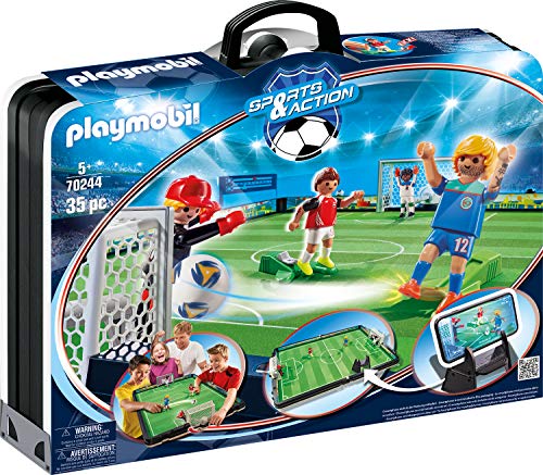 PLAYMOBIL Sports & Action Campo de Fútbol Maletín, con Soporte para Smartphone, a Partir de 5 Años (70244) PLAYMOBIL Sports & Action Campo de Fútbol Maletín, con Soporte para Smartphone, a Partir de 5 Años (70244)