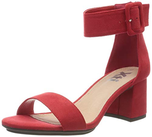 XTI 35196.0, Zapatos con Tira de Tobillo para Mujer, Rojo (Rojo Rojo), 39 EU