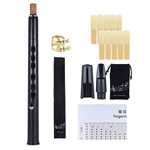 ammoon Mini Bolsillo Bb Saxofón ABS Sax Boquillas con Alto 2pcs Reed Bolsa de Transporte Instrumento de Viento de Madera ammoon Mini Bolsillo Bb Saxofón ABS Sax Boquillas con Alto 2pcs Reed Bolsa de Transporte Instrumento de Viento de Madera