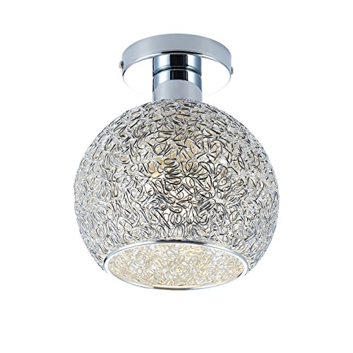 DAXGD lámpara de aluminio de techo Mini plafón para el vestidor, el corredor y el salón, Diamètre du plafonnier: 15cm