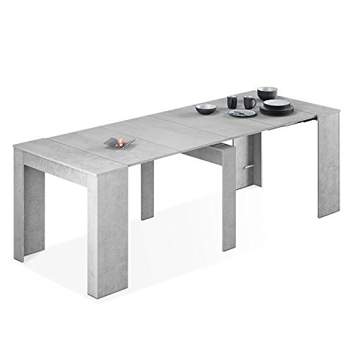 Habitdesign 004580L - Mesa de Comedor Consola, Mesa Extensible, Mesa para Salon recibidor o Cocina, Acabado en Gris Cemento, Medidas: 50/235 cm (Largo) x 90 cm (Ancho) x 78 cm (Alto) Habitdesign 004580L - Mesa de Comedor Consola, Mesa Extensible, Mesa para Salon recibidor o Cocina, Acabado en Gris Cemento, Medidas: 50/235 cm (Largo) x 90 cm (Ancho) x 78 cm (Alto)