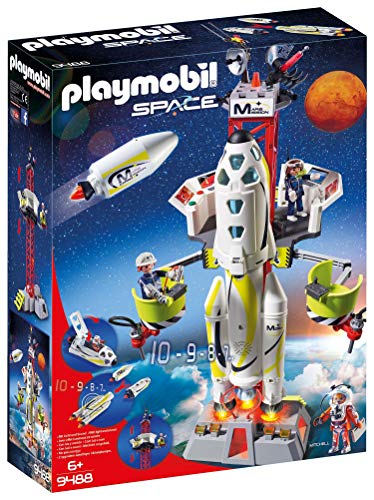 PLAYMOBIL Space Cohete con Plataforma de Lanzamiento, A partir de 6 años (9488)