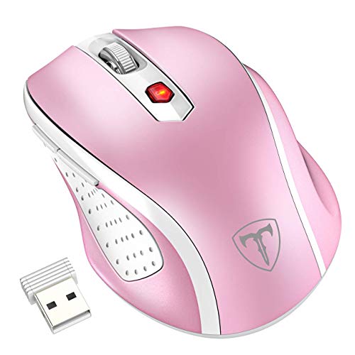 VicTsing Ratón Portátil, 2.4G Inalámbrico con Receptor Nano, 5 dpi Adjustables, Rosa VicTsing Ratón Portátil, 2.4G Inalámbrico con Receptor Nano, 5 dpi Adjustables, Rosa