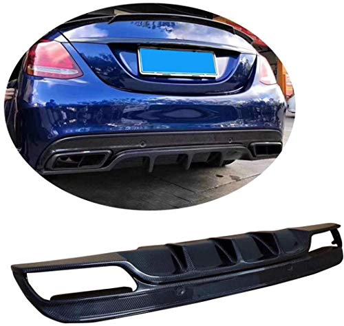 XTT Difusor Trasero para Mercedes Benz Clase C W205 Sport C43 C63 AMG Sedan 2015-2019 C200 C250 C300 C350 C400 Kit de carrocería de alerón de Labio Inferior de Fibra de Carbono