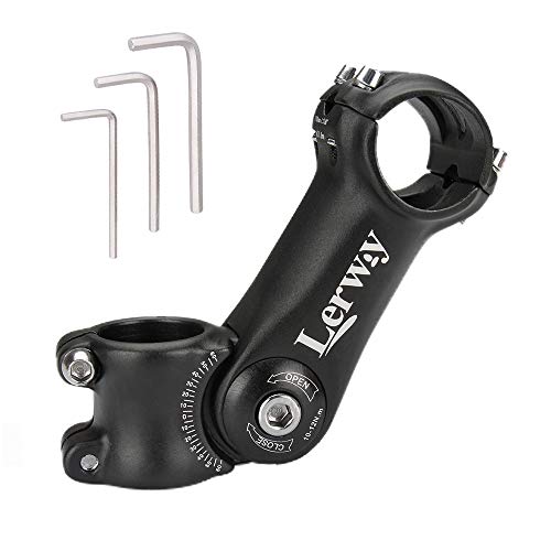 LERWAY Vástago de Manillar para Bicicletas Potencia Elevador de Manillar Accesorios 0~60° Ajustable MTB Bicicletas Adaptador de Manillar Componentes de Aleación de Aluminio (25.4mm) LERWAY Vástago de Manillar para Bicicletas Potencia Elevador de Manillar Accesorios 0~60° Ajustable MTB Bicicletas Adaptador de Manillar Componentes de Aleación de Aluminio (25.4mm)