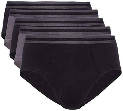 Marca Amazon - find. Slip para Hombre Y-Front, Multipack, Negro (Black X3, Charcoal X2), XL, Label: XL Marca Amazon - find. Slip para Hombre Y-Front, Multipack, Negro (Black X3, Charcoal X2), XL, Label: XL