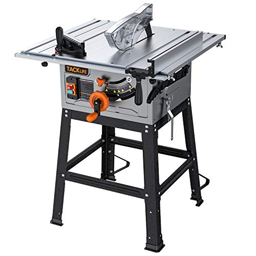 TACKLIFE Sierra de Mesa 2000W 4800RPM, Corte en Bisel a 0-45º, Sierra Circular de Mesa con Soporte, Mesa de Corte eléctrica con Topes Paralelos, Hoja de 24T 255mm, Mesa de Extensión - MTS01A TACKLIFE Sierra de Mesa 2000W 4800RPM, Corte en Bisel a 0-45º, Sierra Circular de Mesa con Soporte, Mesa de Corte eléctrica con Topes Paralelos, Hoja de 24T 255mm, Mesa de Extensión - MTS01A