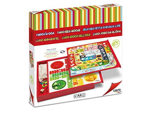 Cayro - Box Parchis y Oca - Juego de Tradicional - Juego de Mesa - Desarrollo de Habilidades cognitivas - Juego de Mesa (860)