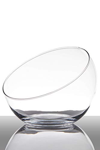 INNA-Glas Set 2 x Bombonera Diana, Redonda, Transparente, 17cm, Ø 9,5cm - Ø 20cm - Pack de recipientes de Cristal - Juego de jarrones