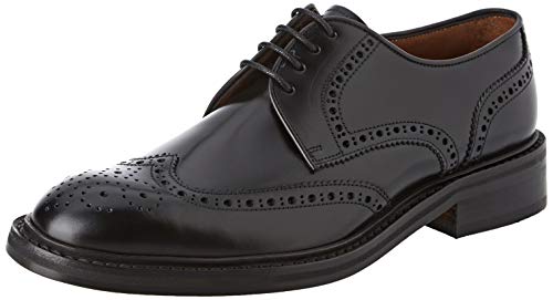 Lottusse L6724, Zapatos de Cordones Brogue para Hombre, Negro (Jocker P. Negro), 41 EU