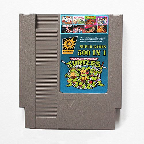 500 en 1 NES Cartucho de juego de Nintendo con Contra, Turtles Ninja, Super Mario, Double Dragon - Última versión, 72PIN 8BIT