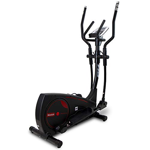 Bicicleta Elíptica BH Munich E100- zancada de 34 cm - Sistema inercial de 12 kg - Freno magnético - 12 Programas predefinidos - 24 Niveles de Intensidad Bicicleta Elíptica BH Munich E100- zancada de 34 cm - Sistema inercial de 12 kg - Freno magnético - 12 Programas predefinidos - 24 Niveles de Intensidad
