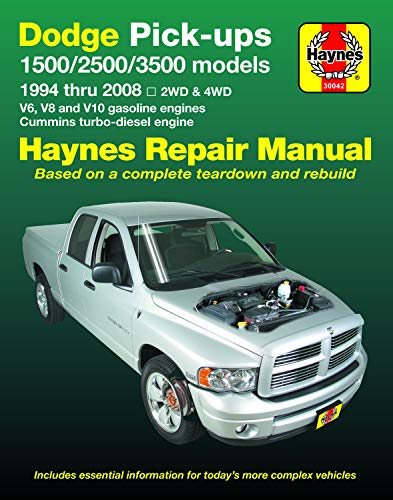 Dodge Pick-Ups 1500, 2500 & 3500 Models, 1994 Thru 2008 Haynes Repair Manual: 2wd & 4WD - V6, V8 and V10 Gasoline Engines - Cummins Turbo-Diesel Engin (Haynes Automotive) Dodge Pick-Ups 1500, 2500 & 3500 Models, 1994 Thru 2008 Haynes Repair Manual: 2wd & 4WD - V6, V8 and V10 Gasoline Engines - Cummins Turbo-Diesel Engin (Haynes Automotive)