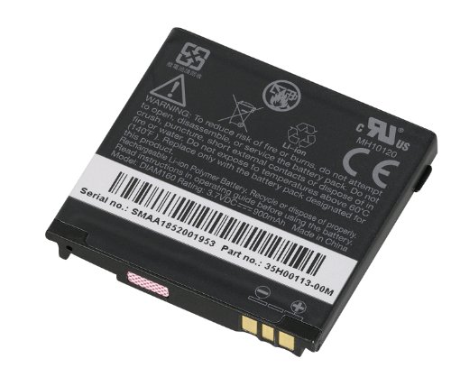 HTC Touch Diamond Battery - Batería/Pila recargable (900 mAh, Polímero de litio, 3,7V, 30g) Negro