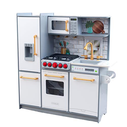 KidKraft- Cocina de madera de juguete Uptown Elite para niños con tres modos de juego y funciones prácticas , Color Blanco (53437) KidKraft- Cocina de madera de juguete Uptown Elite para niños con tres modos de juego y funciones prácticas , Color Blanco (53437)